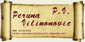Peruna Vilimonović vizit kartica